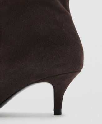 Women's Kitten Heel Suede Ankle Boots