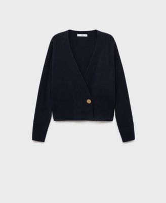 Women's Jewel Button Cross-Over Cardigan