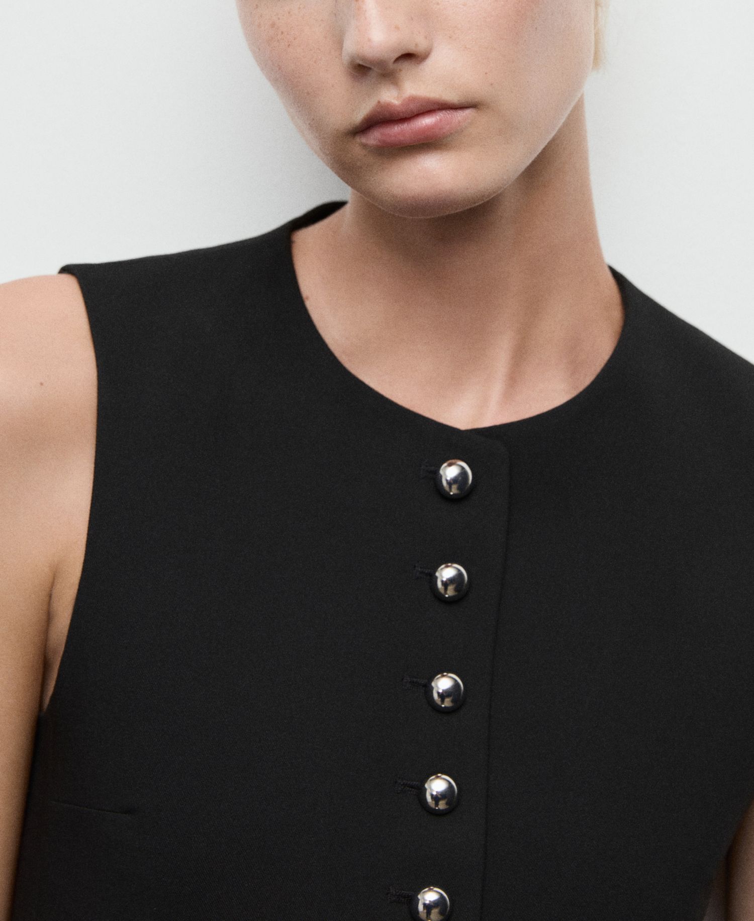 Women's Jewel Buttons Vest