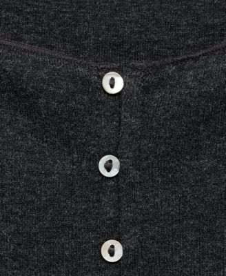 Women's Boat Neck Buttoned Cardigan