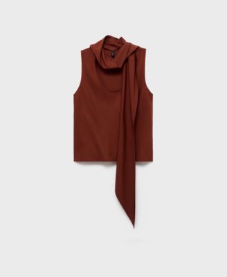 MANGO - Women's Foulard Neckline Blouse