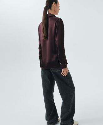 Women's Silk Satin Shirt