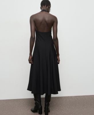 Women's Halter-Neck Pleated Dress