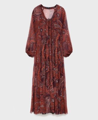 Women's Paisley-Print Oversized Dress