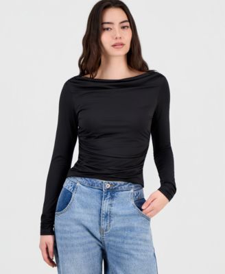 Women's Boat-Neck Jersey Top