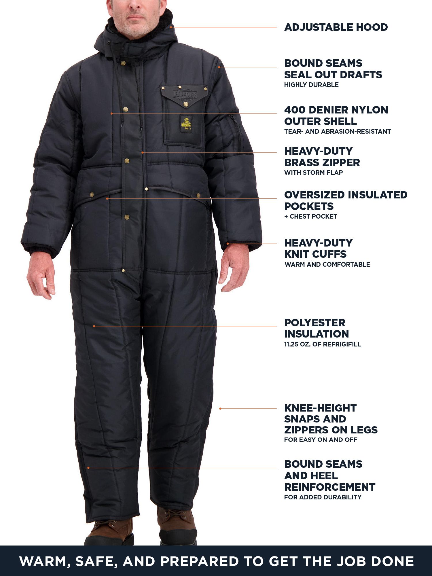Men's Iron-Tuff Coveralls with Hood