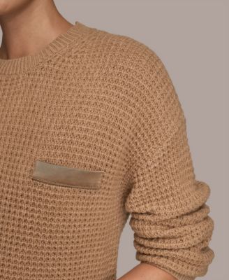 Women's Long Sleeve Waffle Stitch Sweater