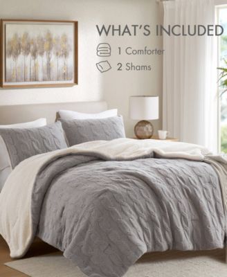 	Textured Knit Chenille 2-Pc. Comforter Set, Twin