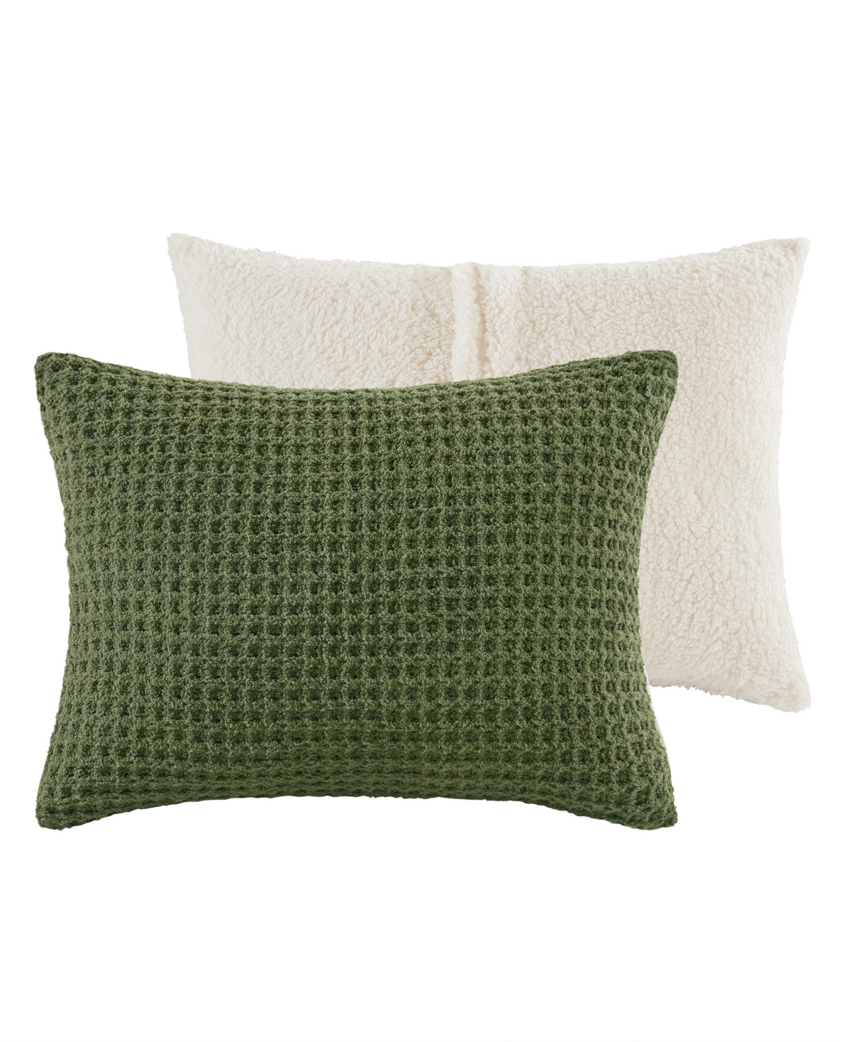 Madison Park Riordan Waffle Knit Chenille 3-pc. Comforter Set, Full/queen In Green