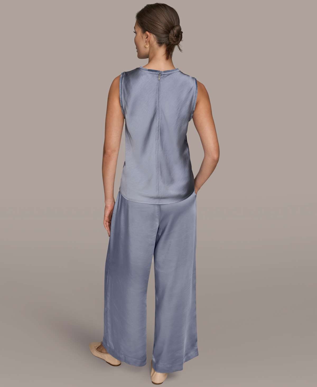 Donna Karan Weekend Women's Sleeveless Tank Top In Gray