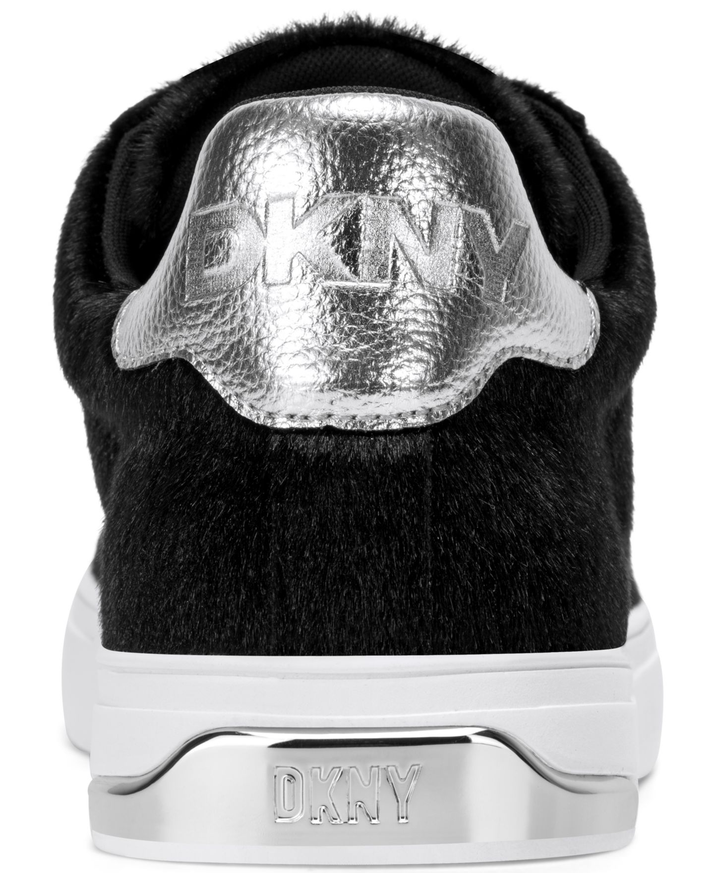 Женские кроссовки DKNY Abeni Platform Lace-Up, цвет: Чёрный / Серебряный — фото 3