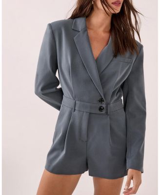 Women's Tailored Button Detail Romper