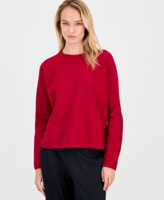 Eileen Fisher - Women's Wool Long-Sleeve Crewneck Sweater
