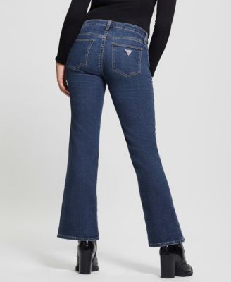 Women's Whiskered Faded-Front Bootcut Denim Jeans