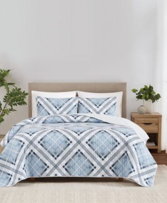 Lars Plaid 3-Pc. Quilt Set, King