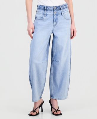 Women's High-Rise Barrel-Leg Jeans, Macy's Exclusive