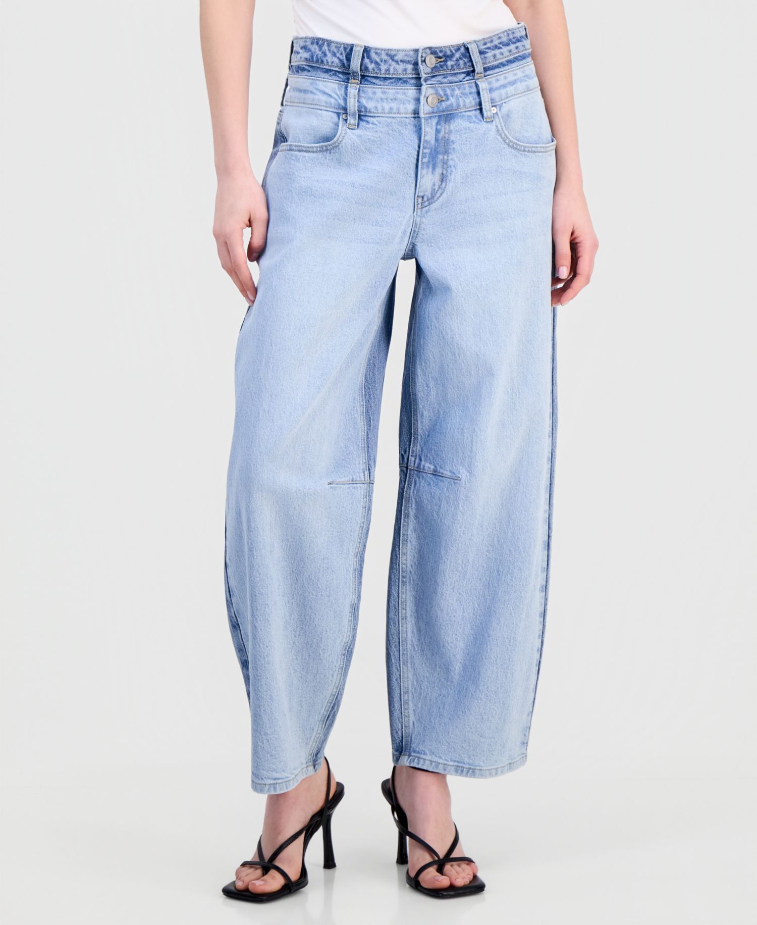 Women's High-Rise Barrel-Leg Jeans