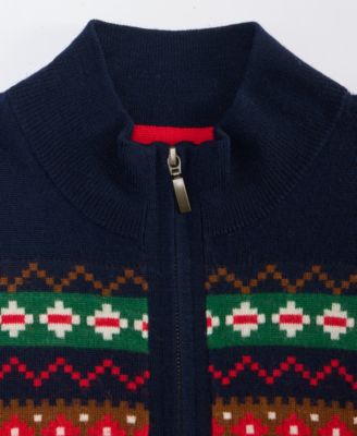 Men's Nordic Fair Isle Quarter-Zip Sweater, Macy's Exclusive