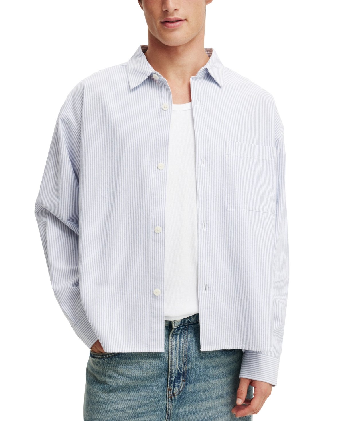 Cotton On Men's Bedford Long-Sleeve Shirt