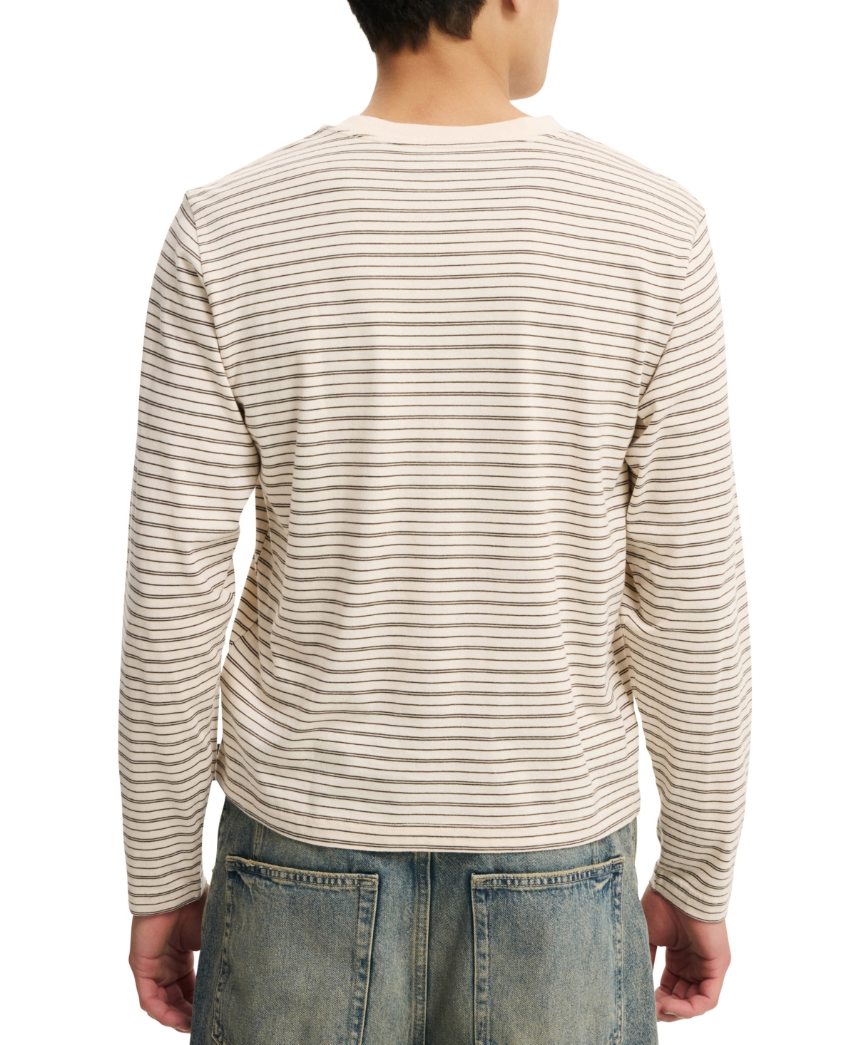 Cotton On Men's Cropped Fit Long-Sleeve T-Shirt