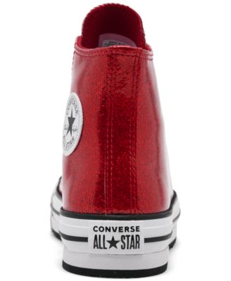 Big Girls Chuck Taylor All Star Glitter Lift Platform Casual Sneakers from Finish Line