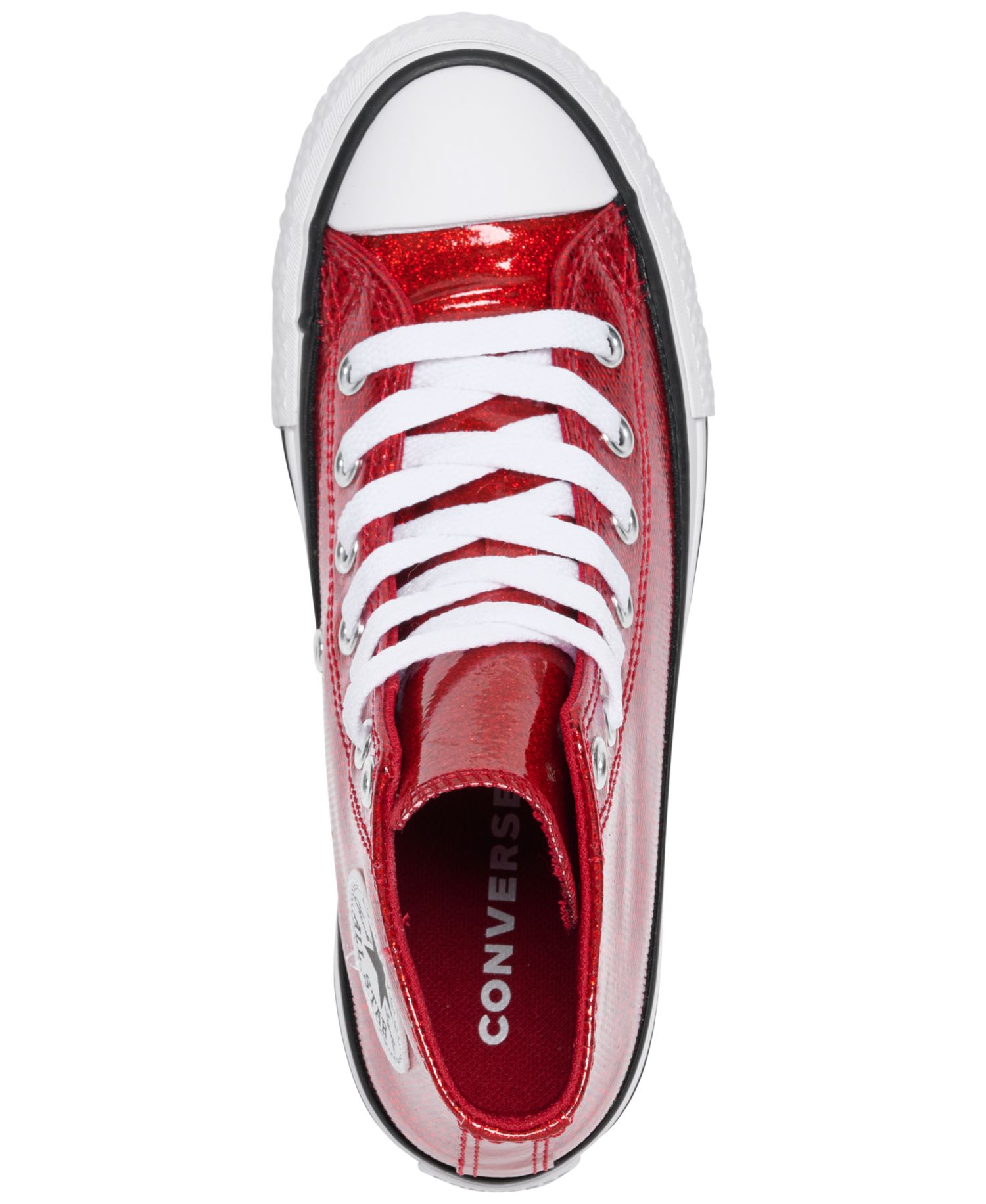 Little Girls Chuck Taylor All Star Glitter Lift Platform Casual Sneakers from Finish Line