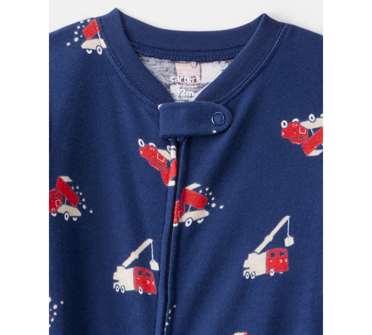 Carter's Baby Boys Navy Printed Footed Long-Sleeve Bodysuit