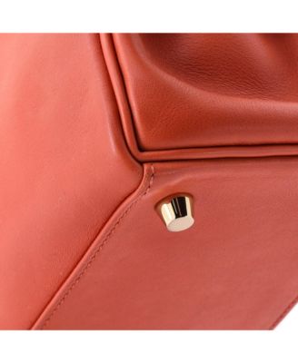 Kelly 25 Handbag Orange Swift with Gold Hardware
