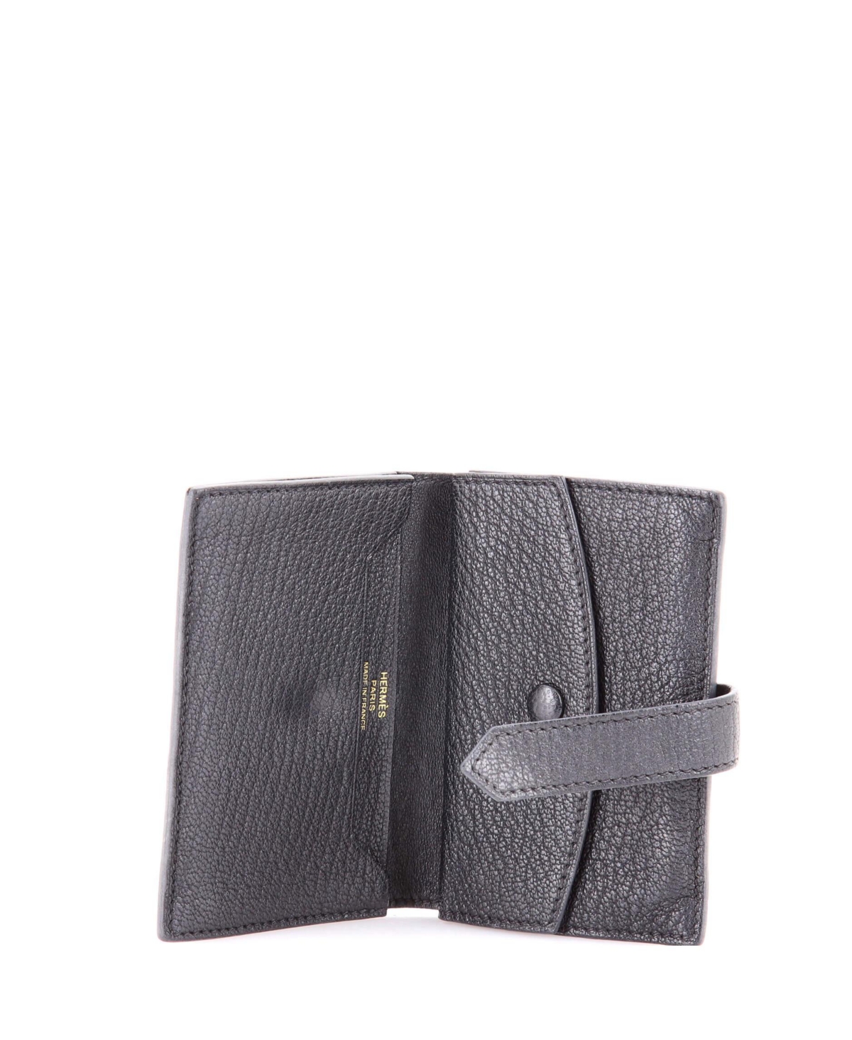 Pre-Owned HERMA‰S Compact Bearn Coin Wallet Chevre Mysore