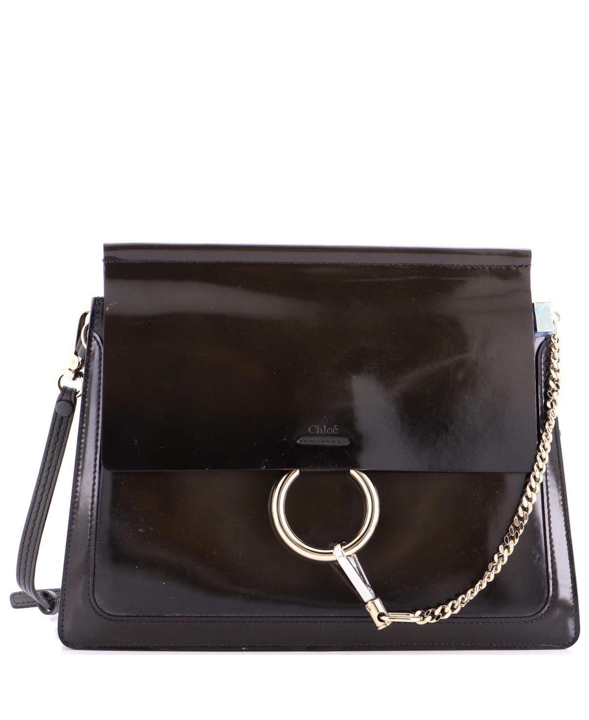Pre-Owned Chloe Medium Faye Shoulder Bag Patent