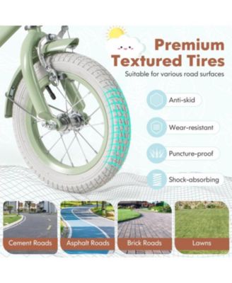 HONGGE 12 Inch Kids Bike with Adjustable Handlebar and Saddle