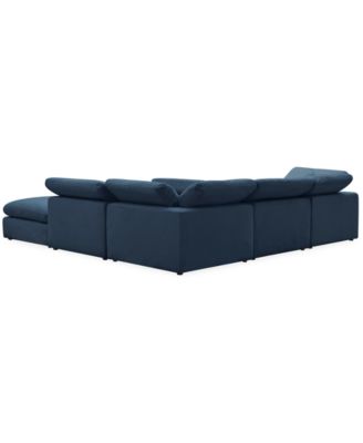 Fog 5-Pc. Fabric L-Sectional Ottoman End Sofa Set