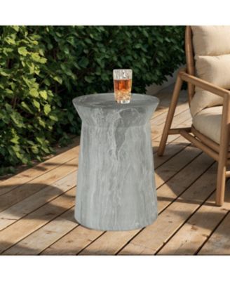 Streamdale Cement Outdoor Accent Table - Terrazzo Style