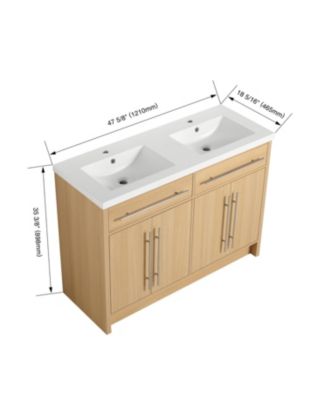 Bathroom Vanity with Resin Sink and Soft-Close Doors