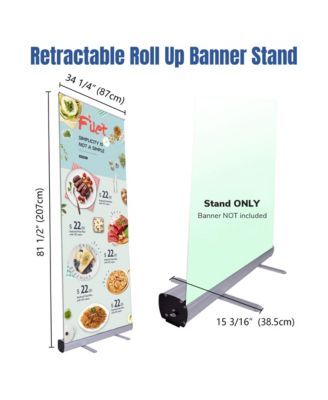InstaHibit 10x8 Ft Pop Up Backdrop Booth Stand w/ 33"x79" Roll Up Banner Stand
