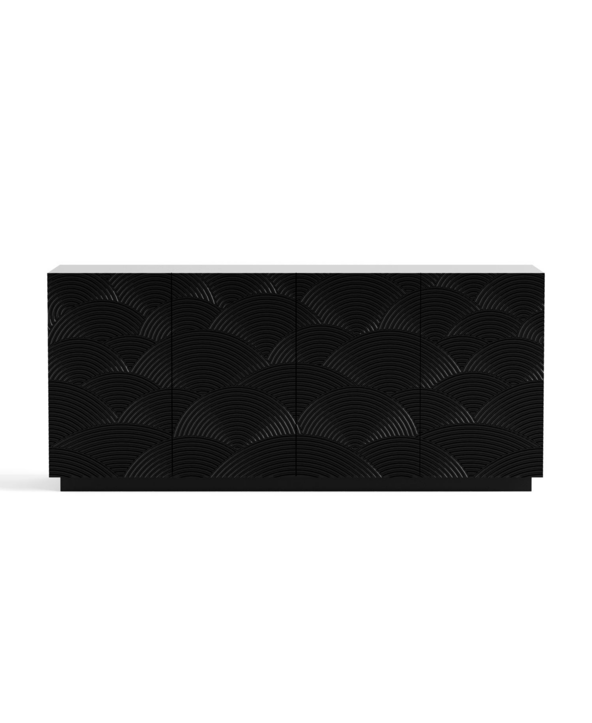 Streamdale Modern 4-Door Sideboard Buffet Cabinet - Black, 59"