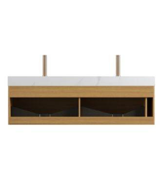 plywood LED & Soft-Close Carrara White Sintered Stone Vanity