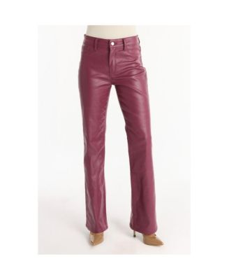 Women's Aria Coated Flare Jean - Merlot