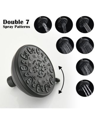 High Pressure Dual Shower Head Combo Set with 48 Settings and Adjustable Slide Bar