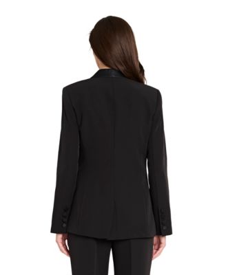 Women&#39;s Shawl Collar Satin Tuxedo Jacket