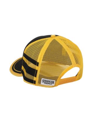 Men's Dustin Henderson Black & Yellow Cosplay Trucker Hat