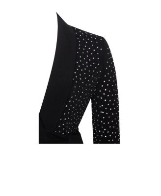 Women's Visionary Crystal Embellished Black Blazer Jacket