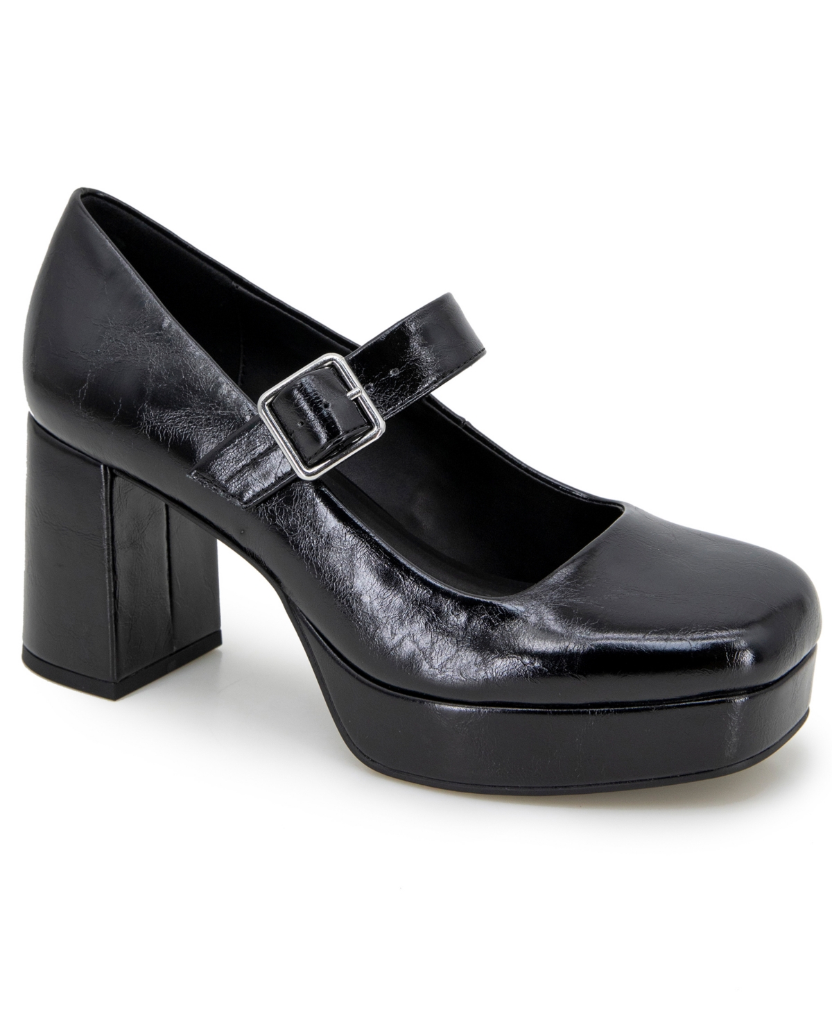Kenneth Cole Reaction Klair Jewels Platform Mary-jane Pumps In Black