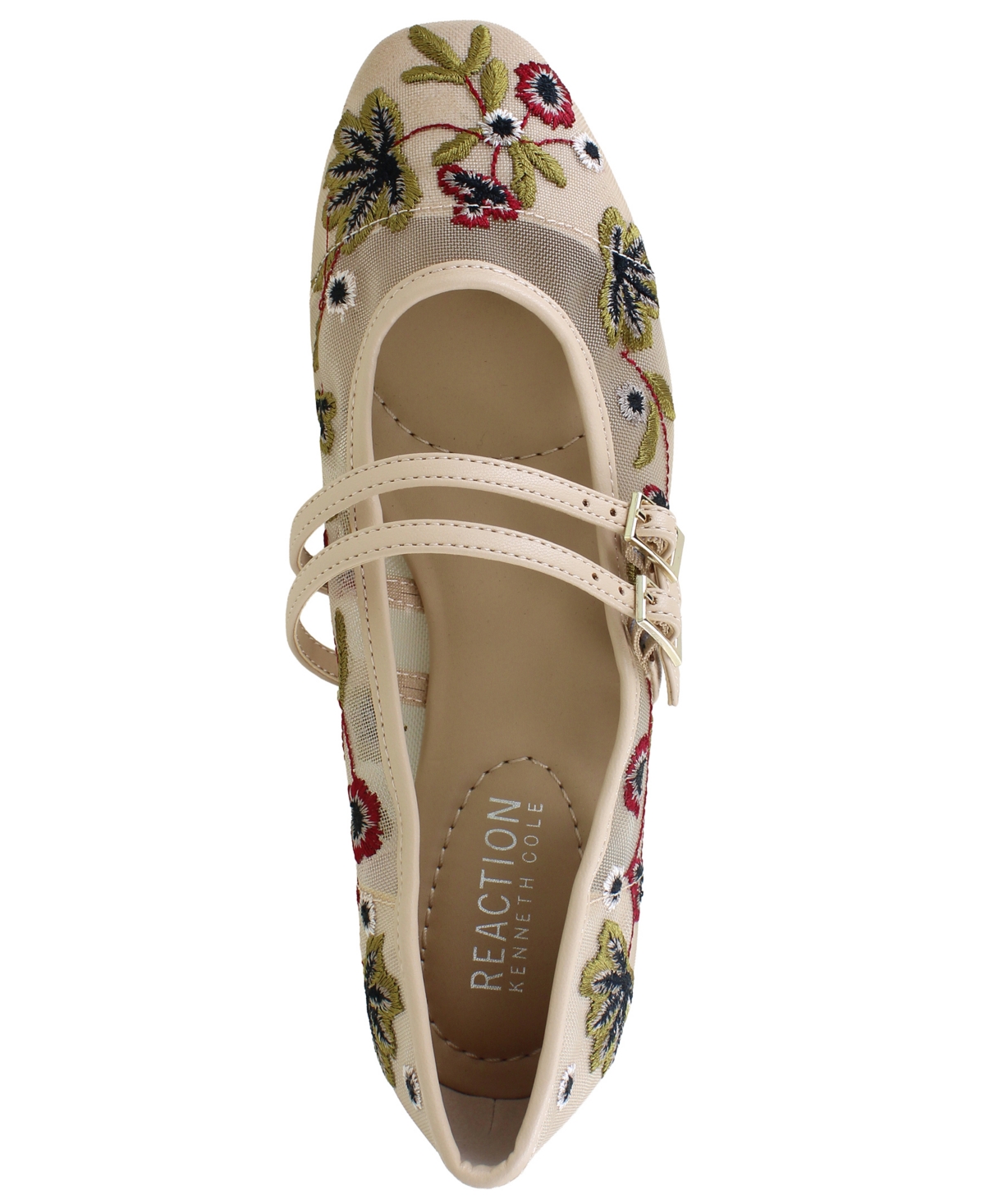 Kenneth Cole Reaction Malibu Nites Mary-jane Ballet Flat In Neutral