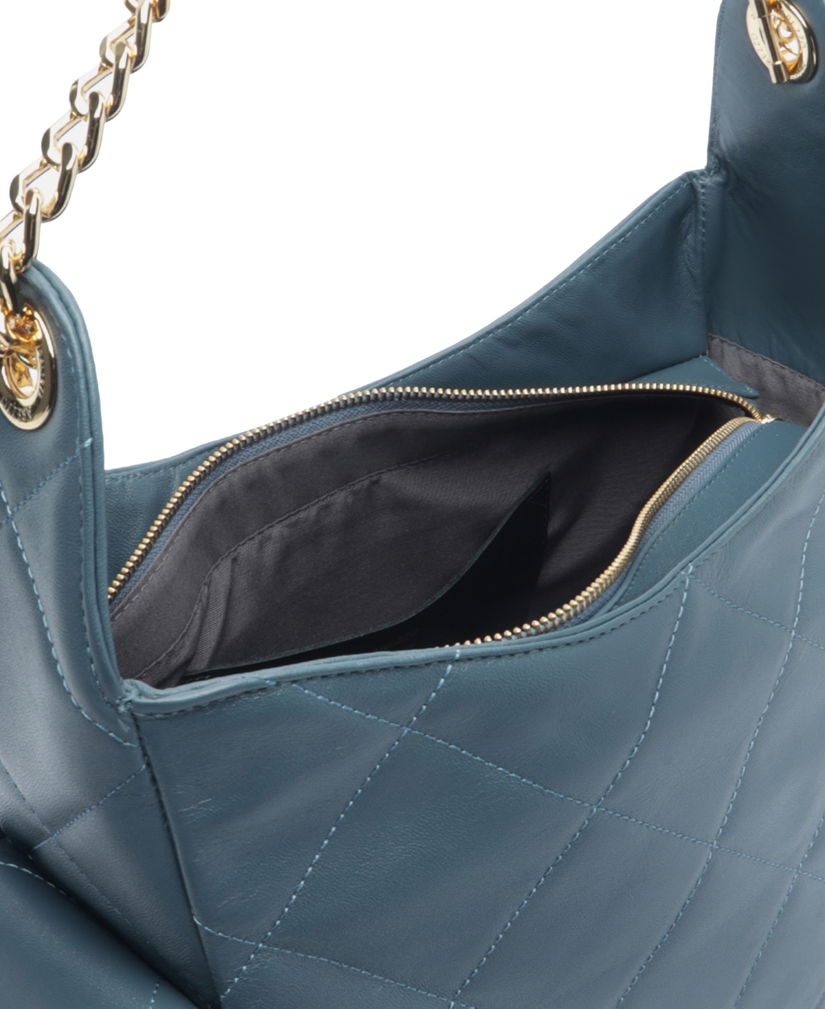 Arezzo Diana Large Leather Shoulder Bag In Blue