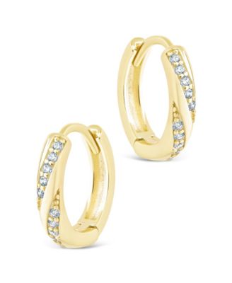 Sterling Silver Adelise Micro Hoops