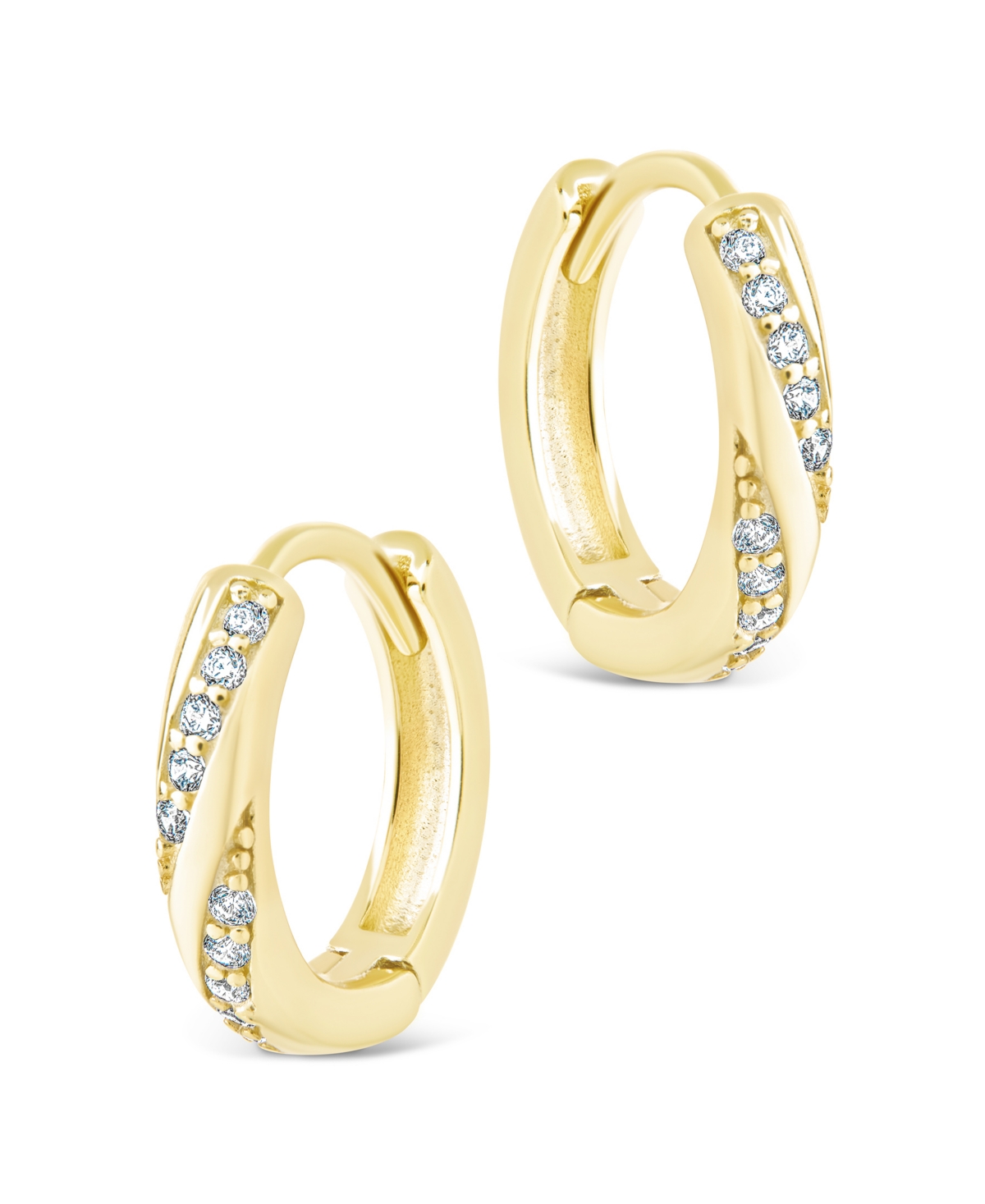 Sterling Forever Silver Adelise Micro Hoops