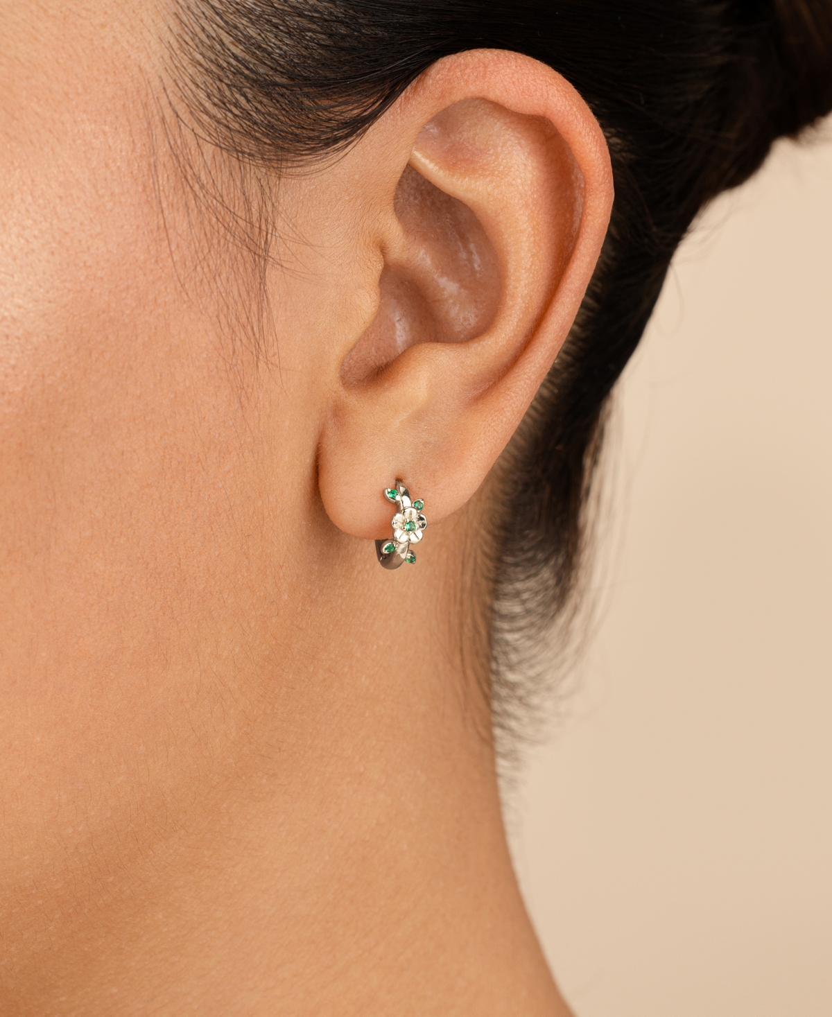 Sterling Forever Sterling Silver Cambrie Micro Hoops