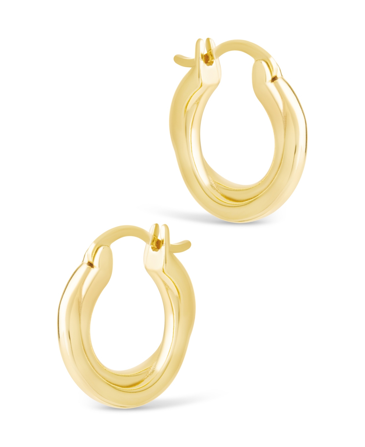 Sterling Forever Silver Janice Twisted Hoop Earrings