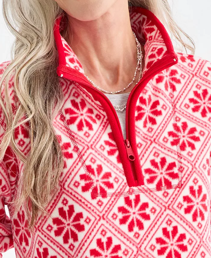 Petite Fleece Mock Neck Sweatshirt - thumbnail 3